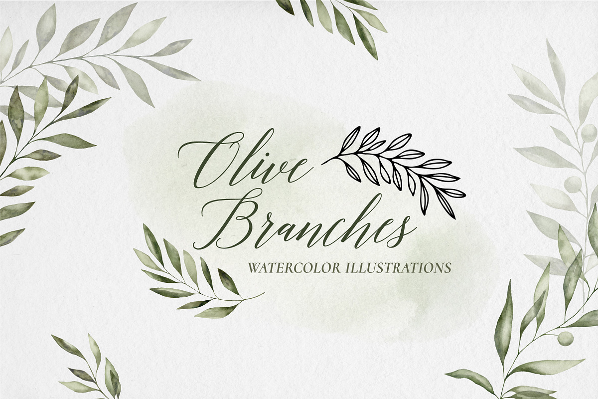 Olive branches, a Food Illustration by Onceli*art (Photo 1 of 10)