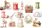 Oh Sew Sweet Sewing Clipart, an Illustration by NadiaTheronArt (Thumbnail 4 of 5)
