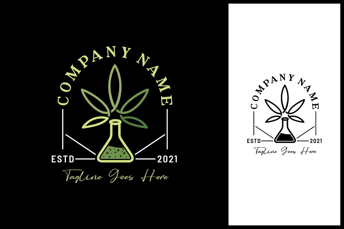 Cannabis Laboratory Glass Logo, a Branding & Logo Template by Atlantis X Nurman Arbai (Photo 2 of 2)
