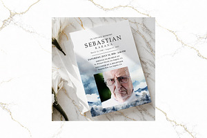 Funeral Invitation Canva FR010, an Invitation Template by TyphoonStudio
