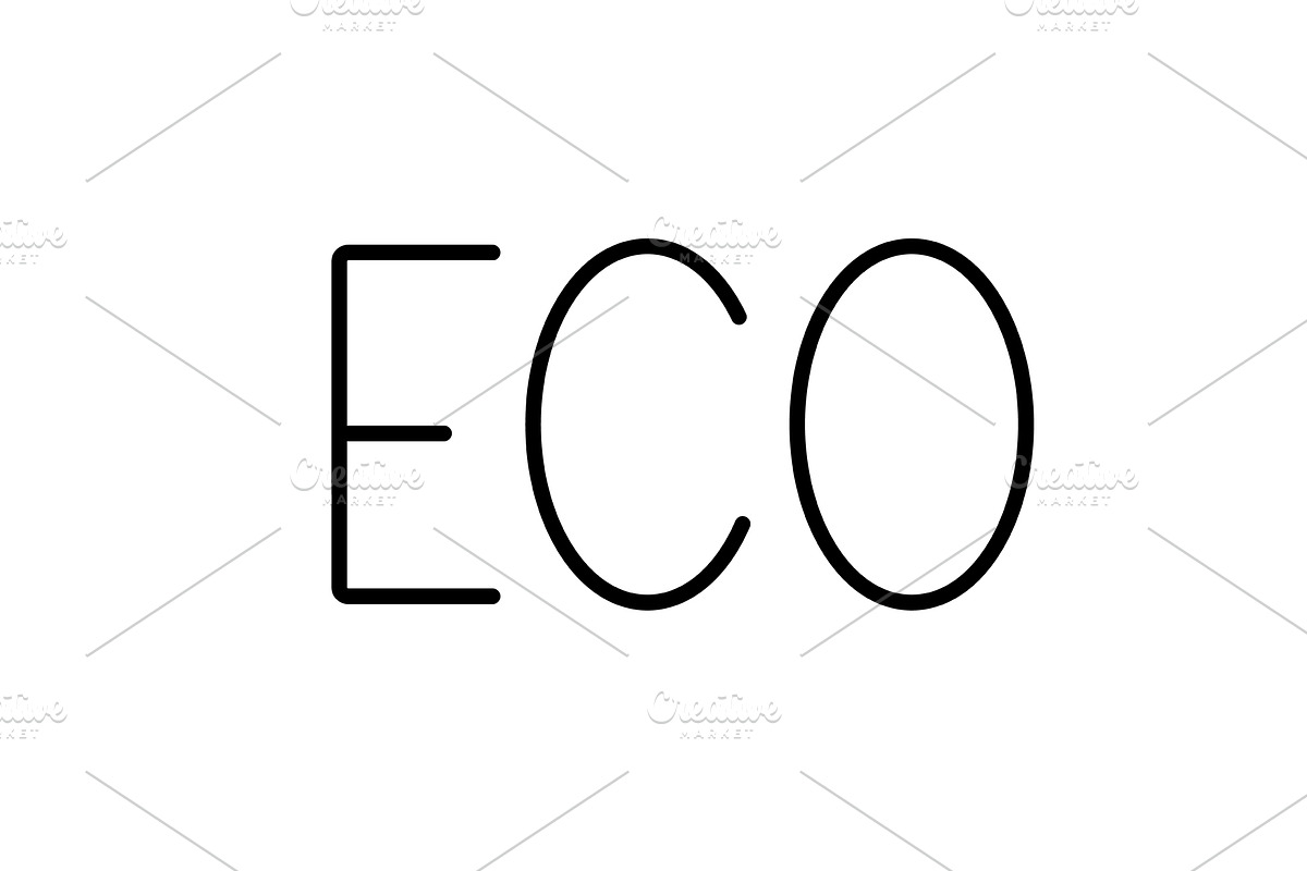 Eco line icon, an Outline Icon by Elen_Art