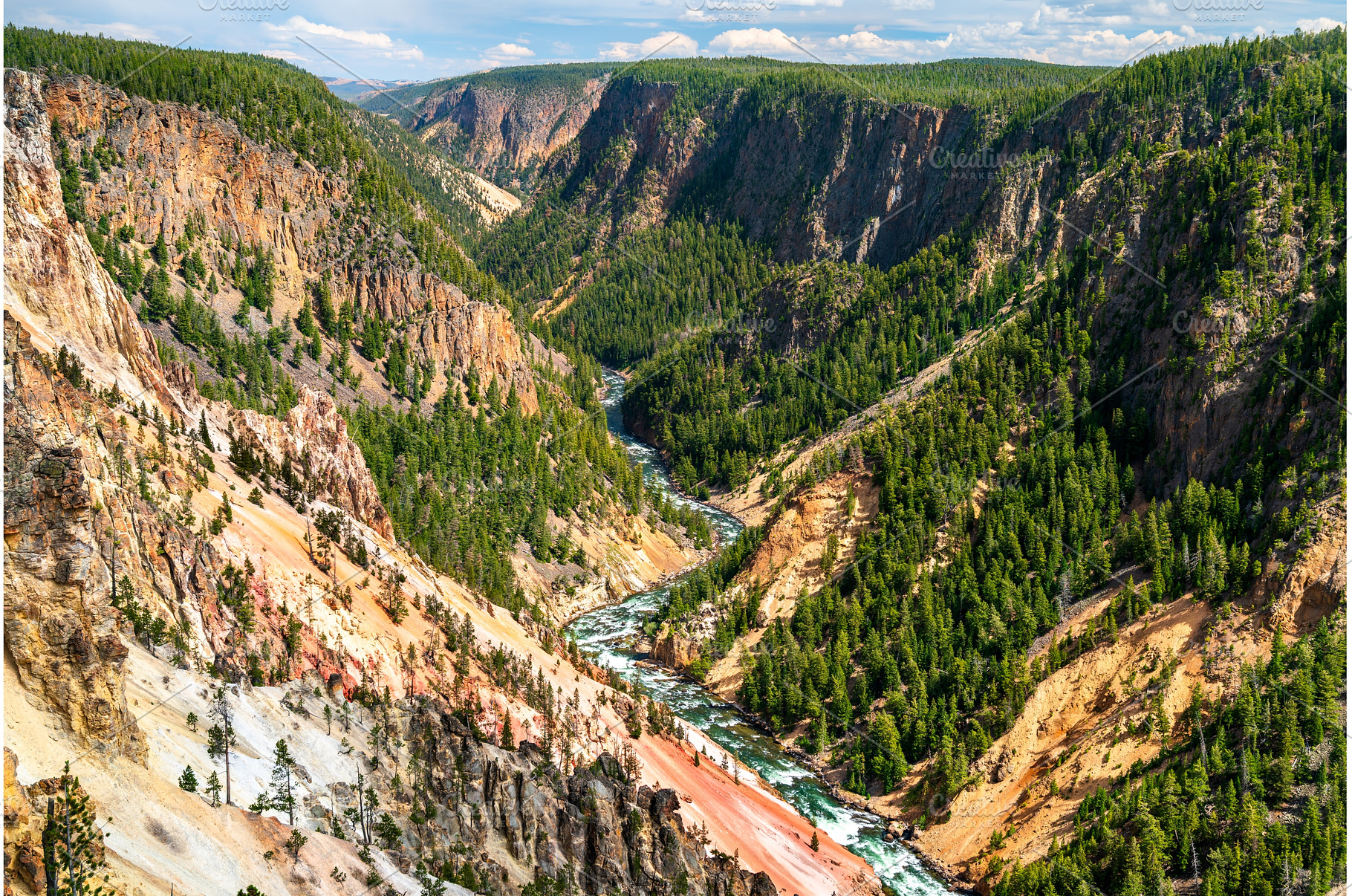 Grand Canyon of the Yellowstone in, a Nature Photo by Leonid Andronov