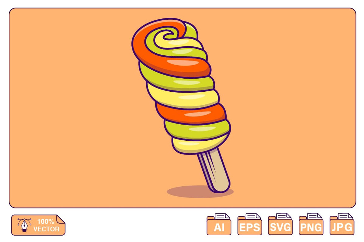 Twister Ice Cream Cartoon, a Food Illustration by Artstorystudio (Photo 1 of 3)