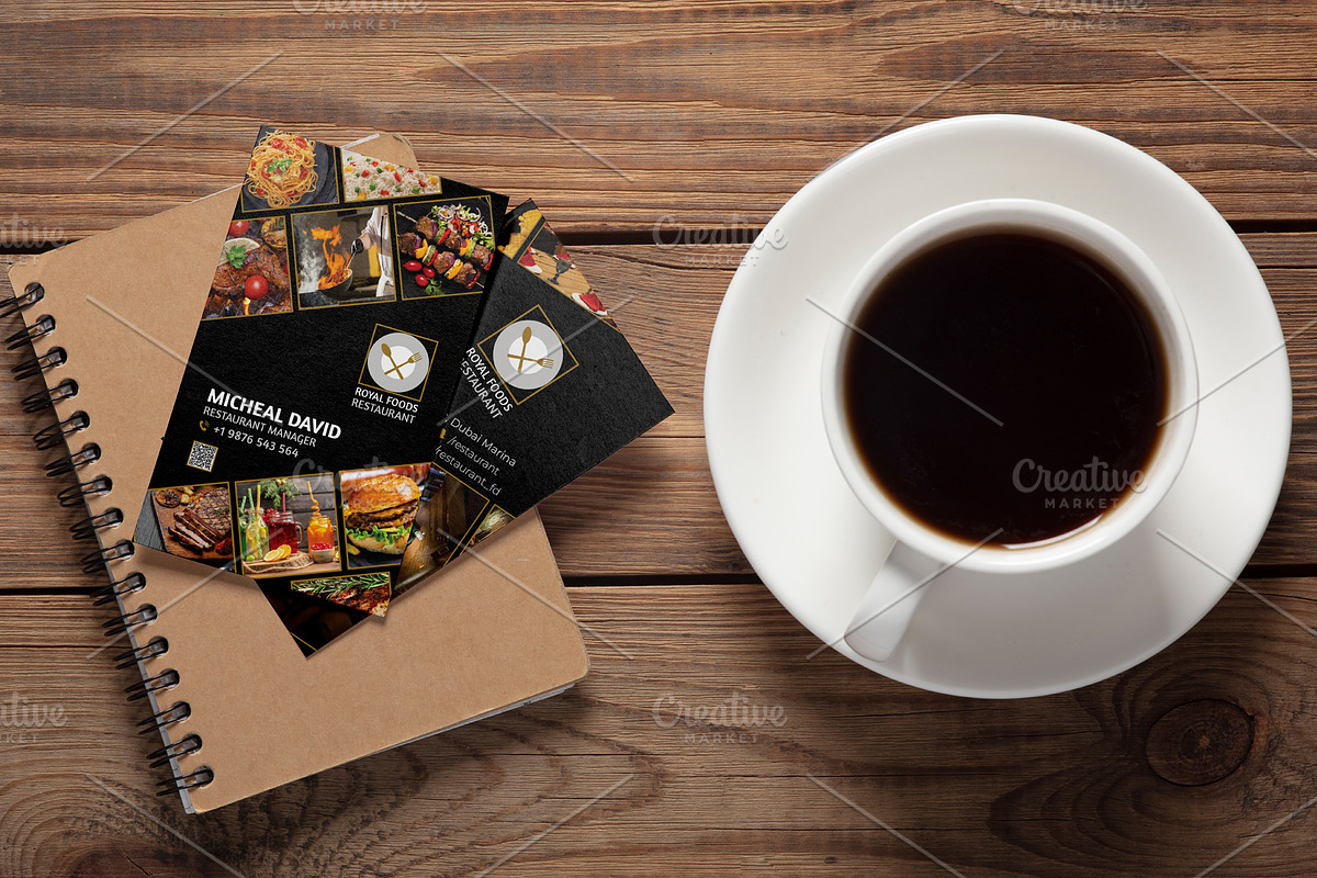 Restaurant Business Card, a Business Card Template by Ample Rising (Photo 3 of 6)