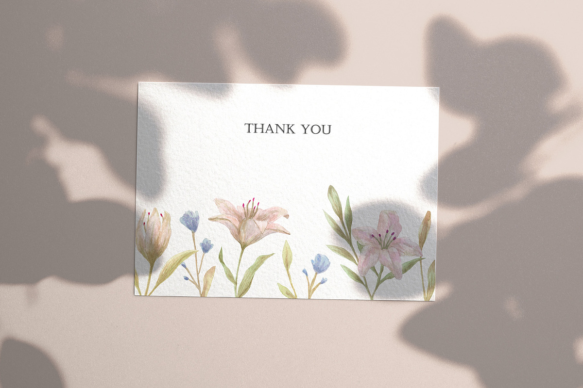 Lily Flowers. Watercolor Cliparts, a Decorative Illustration by Slastick (Photo 8 of 8)