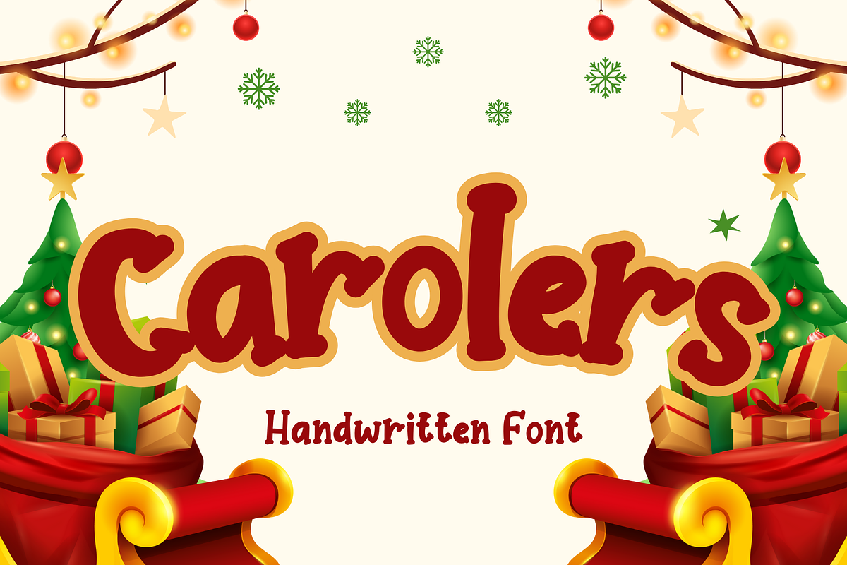 Carolers is a handwritten font, a Handwritten Font by Brown Cupple (Photo 1 of 9)