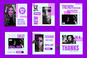 Fashion Social Media Post, an UI Kit Template by ContestDesign