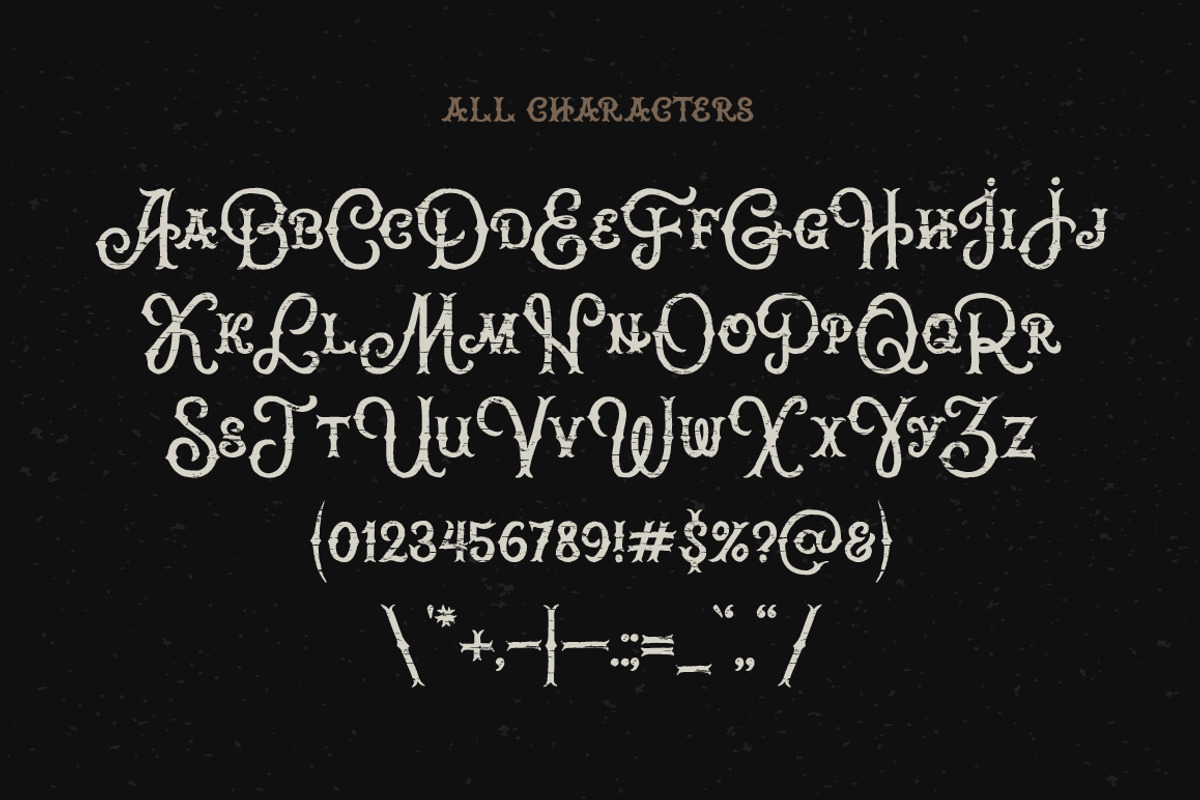 Brass heart font preview 3