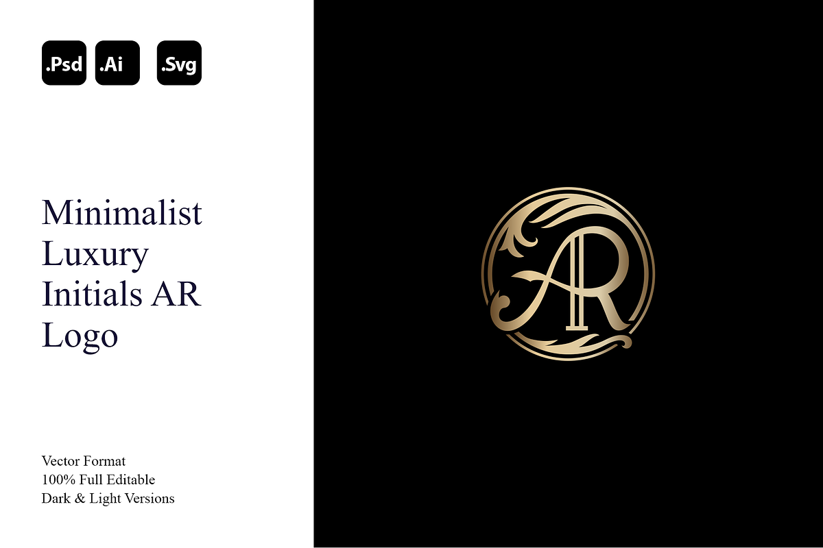 Minimalist Luxury Initials AR Logo, a Branding & Logo Template by Luxury Logos (Photo 1 of 4)