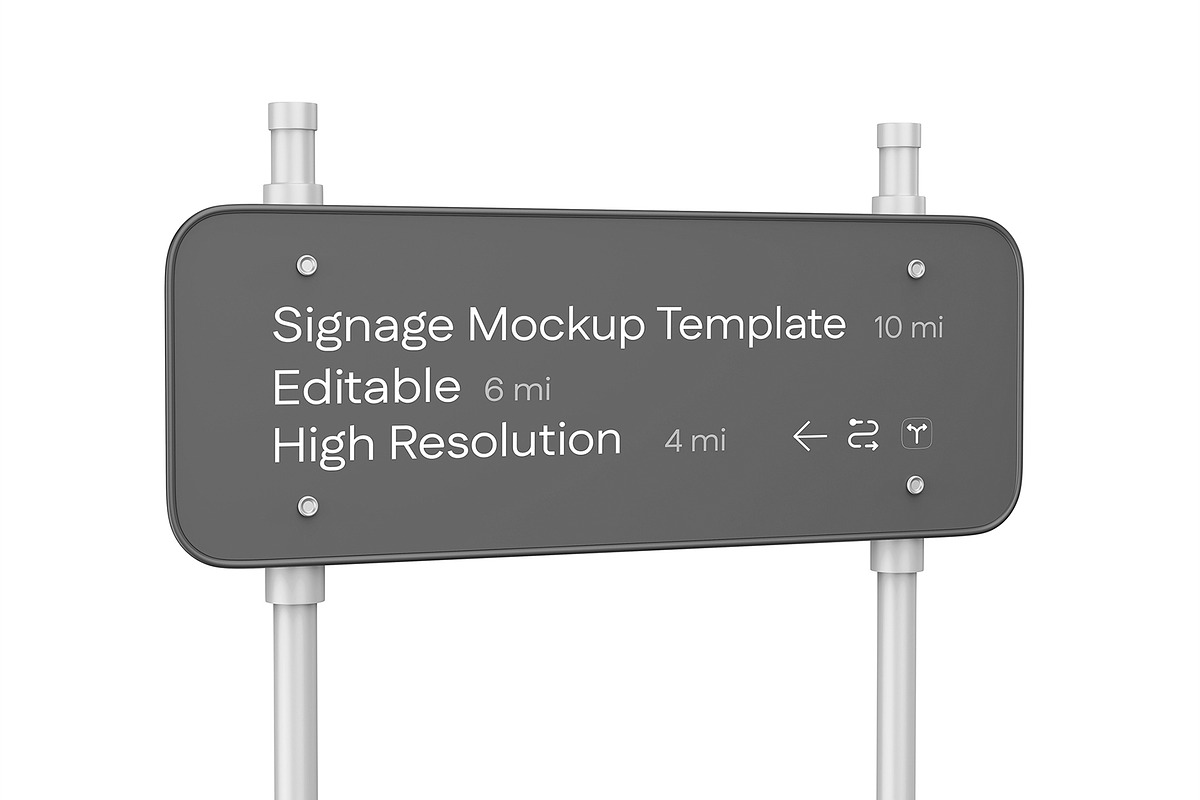 Editable Signage Mockup Template, a Product Mockup by graphypix (Photo 4 of 4)