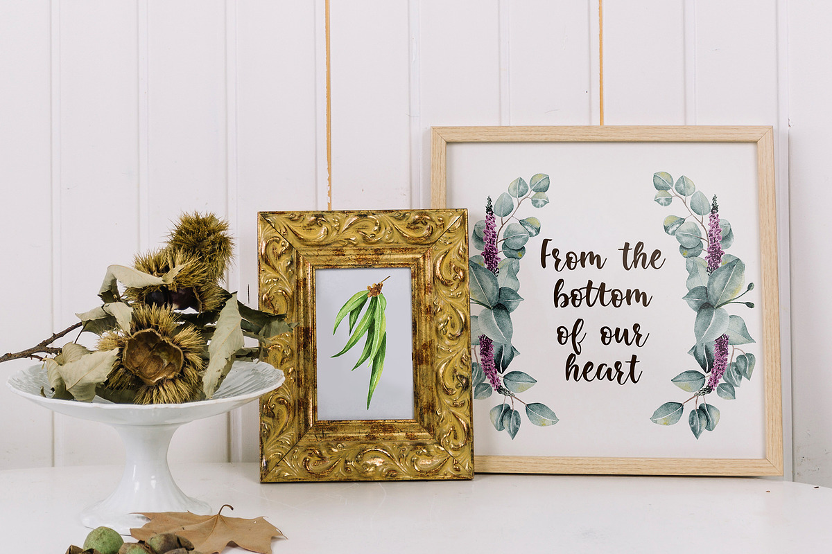 Eucalyptus Collection+Letter, a Decorative Illustration by Astarte_design (Photo 7 of 11)