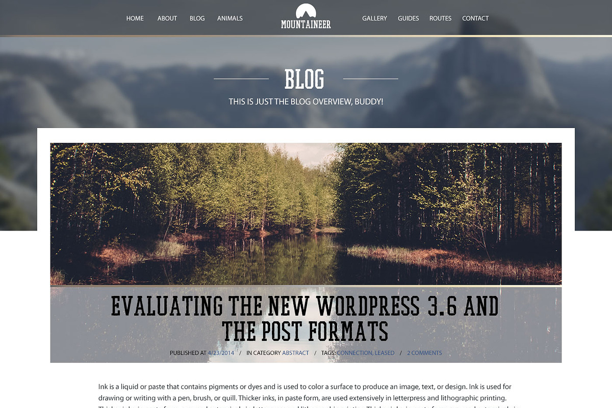 Mountaineer - Hiking and Wildlife, a Websites & App Template by Beavergraphy (Photo 4 of 5)
