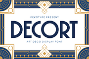 Decort - Art Deco Display Font, a Sans Serif Font by Pekotype (Thumbnail 1 of 15)