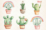 Cactus Doodle Sublimation Clipart, an Illustration by Dream Creation (Thumbnail 2 of 6)