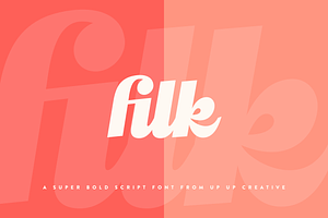 Filk, A Super Bold Script Font, a Script Font by Up Up Creative