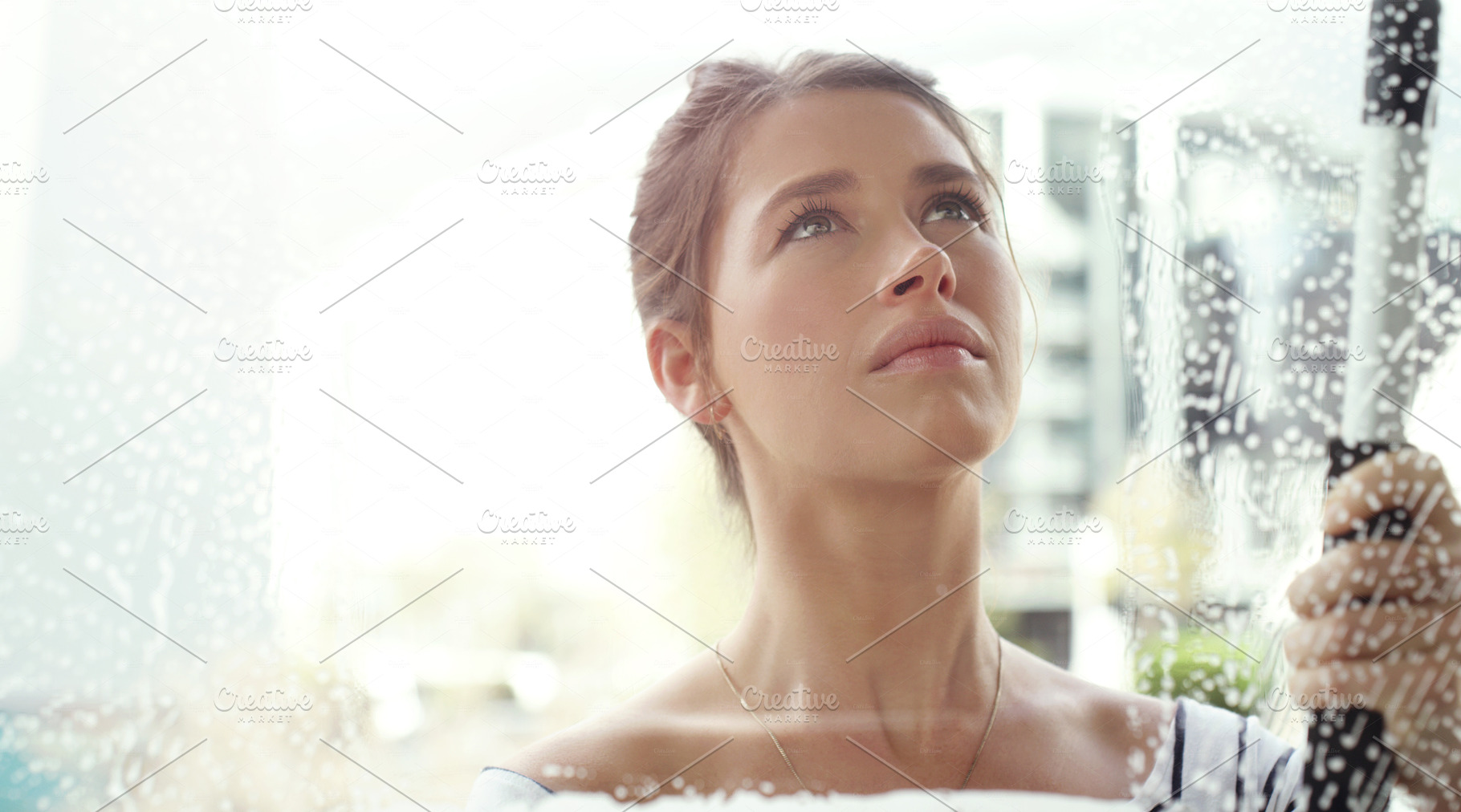 I clean my windows every week, a Photo by Peopleimages.com