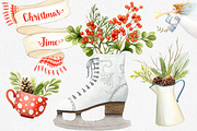 Winter & Christmas Watercolor Bundle, an Illustration by Watercolor Nomads (Thumbnail 4 of 10)