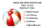 Whimsical Summer Beach Ball Clipart, an Illustration by OK Design (Thumbnail 4 of 6)