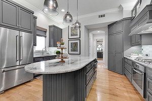 Gray and White Modern Kitchen