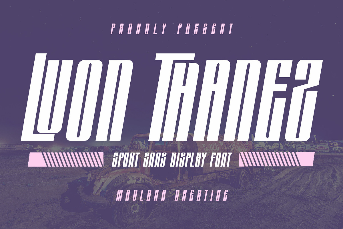 Luon Thanez Sport Sans Display Font, a Sans Serif Font by Maulana Creative (Photo 1 of 7)