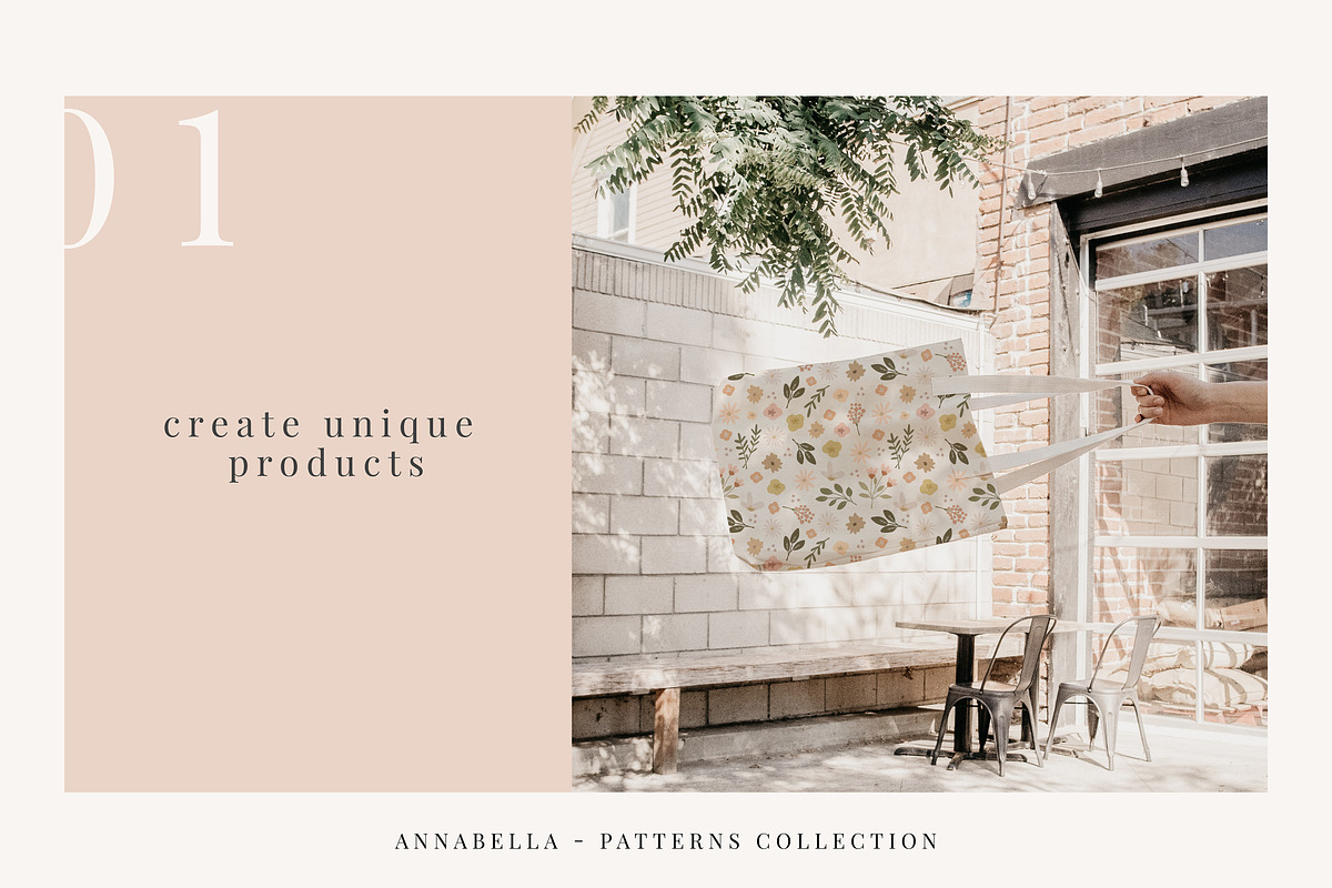 Annabella Seamless Patterns, a Pattern Graphic by Emilie Cliche (Photo 2 of 9)