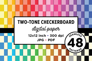 Two-Tone Checkerboard Patterns, a Pattern Graphic by Running With Foxes