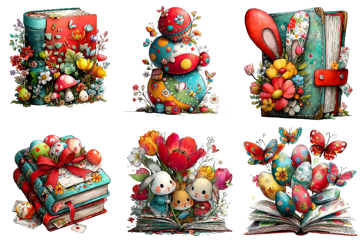 whimsical easter storybook bundle, an Illustration by CreationArt (Photo 4 of 6)