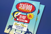 Seafood Restaurant Promotion Flyer, a Flyer Template by graphicook (Thumbnail 2 of 3)