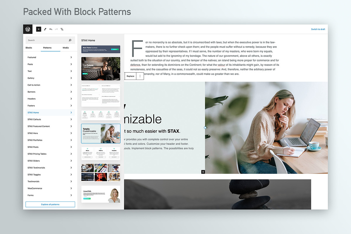 STAX - WordPress Multi-Purpose Block, a WordPress Template by Organic Themes (Photo 3 of 5)