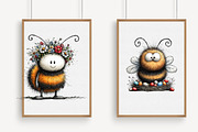 Whimsical Easter Bee Clipart, an Illustration by Libby Wishes (Thumbnail 4 of 6)
