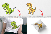Smiling T-Rex Clipart, a Graphic by Artnoy (Thumbnail 3 of 5)
