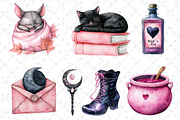 Cute Witchy Autumn Clipart PNG, an Illustration by Dream Creation (Thumbnail 2 of 7)