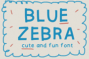 BLUE ZEBRA - cutout cute & fun font, a Blackletter Font by Ashiya Pixel (Thumbnail 2 of 8)