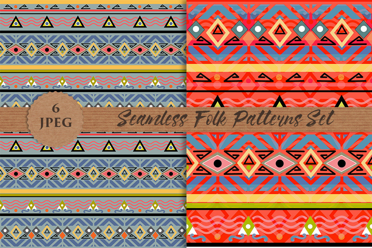 FOLK seamless paper prints pattern, a Pattern Graphic by Futurel