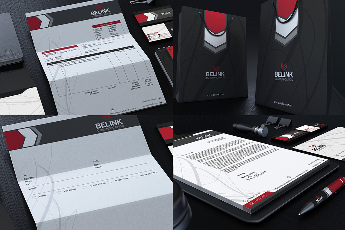 Red And Black Corporate Identity, a Stationery Template by Marvel (Photo 5 of 5)