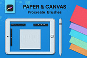 Procreate Paper & Canvas Brushes, a Brush Add-On by Vectorheroes (Thumbnail 1 of 10)