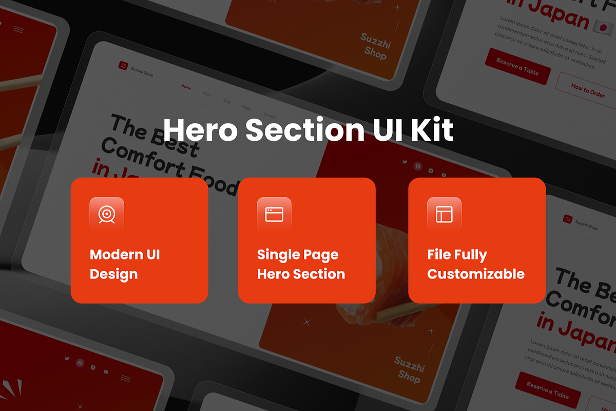 Sushi Shop - Restaurant Hero Header, a Templates & Theme by SquidPixey (Photo 3 of 3)