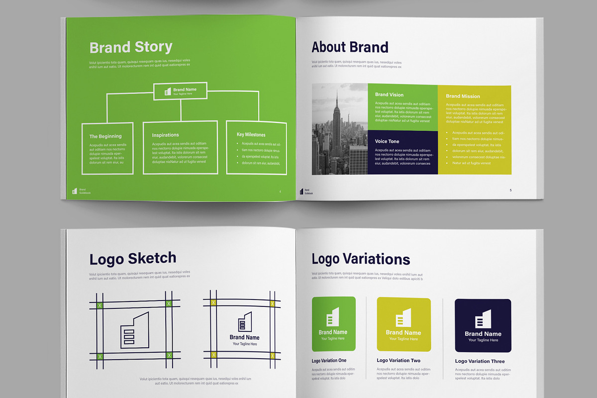 Brand Guidebook Template, a Brochure Template by ContestDesign (Photo 3 of 5)