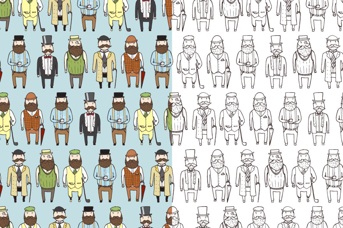Gentlemen, a Pattern Graphic by merion_merion (Photo 2 of 4)