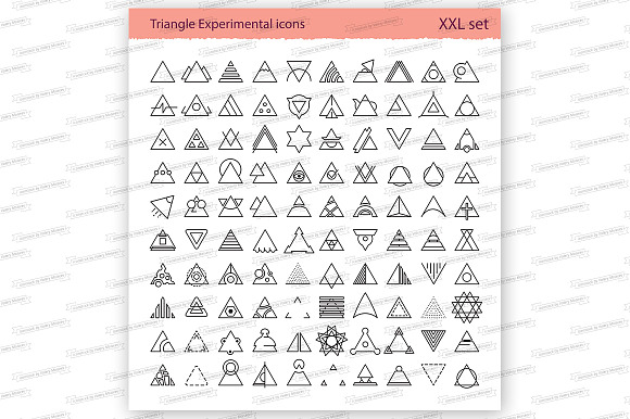Triangle Linear Icons