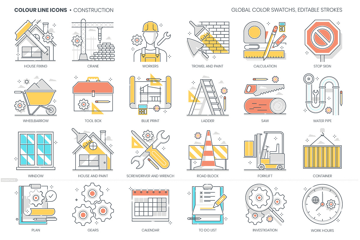 Color line icons, an Outline Icon by Howcolour (Photo 24 of 32)