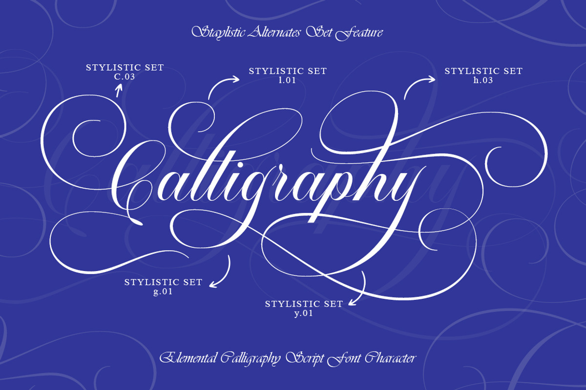 Elemental Calligraphy, a Script Font by IM Studio (Photo 1 of 12)