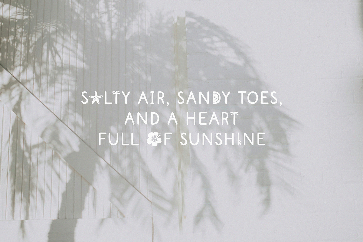 Coastal Paradise - Cute Summer Font, a Handwritten Font by simpleblues (Photo 2 of 12)