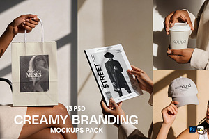 Creamy Branding Mockups Pack, a Product Mockup by Dikarte.Store