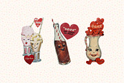 Retro Valentine's Day Clip Art, a Seasonal Illustration by Patterns for Dessert (Thumbnail 5 of 6)