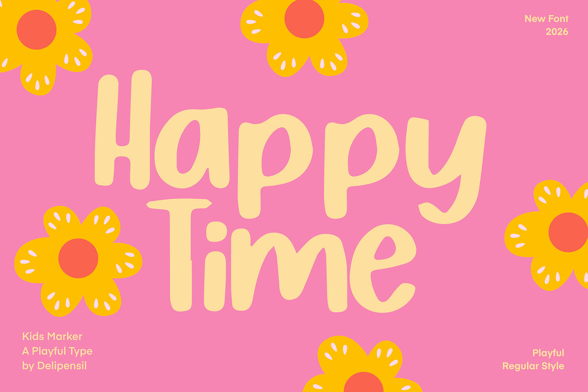 Kids Marker - Playful Handwritten, a Handwritten Font by delipensil (Photo 5 of 8)