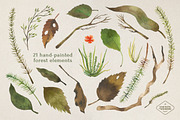 Mushroom Watercolor Clipart Set, an Illustration by STUDIO CABINET (Thumbnail 3 of 6)
