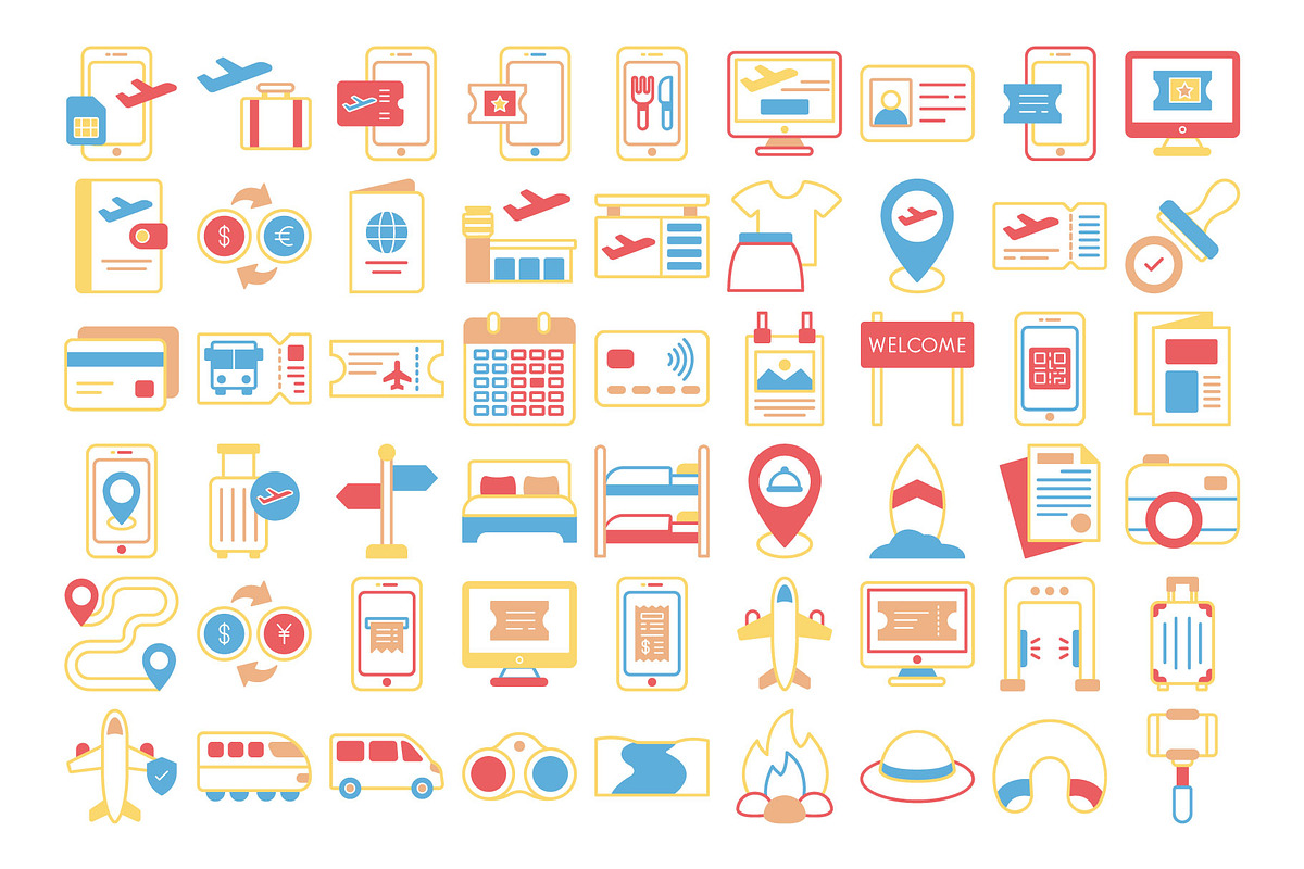 Premium Tourism Icons Pack, an Outline Icon by Vector Portal (Photo 4 of 5)
