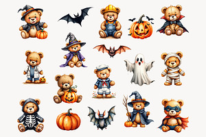 Halloween Teddy Bear Clipart