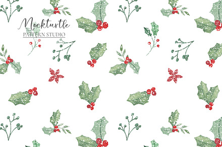 Holly Seamless Pattern